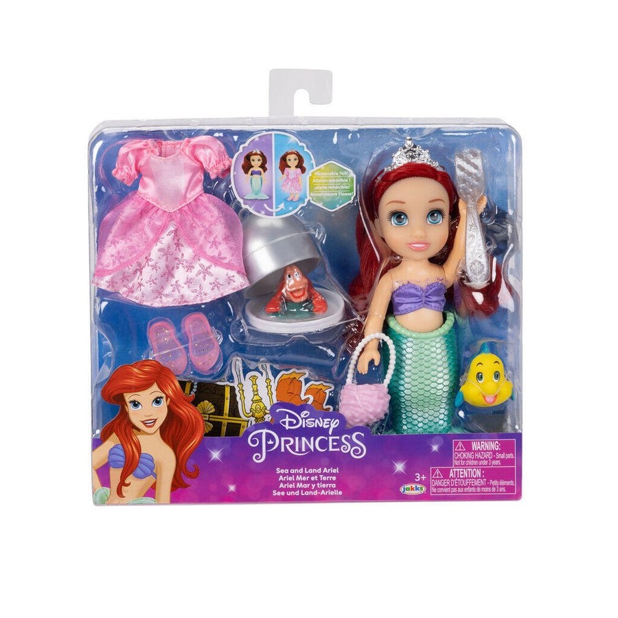 Muñeca ariel mar y tierra la sirenita disney 15cm