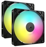 Ventilador corsair rs140 argb  paquete de 2 co-9050183-ww negro