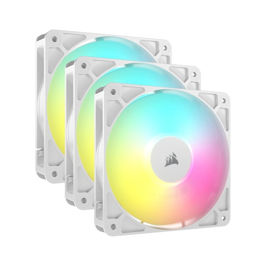 Ventilador pc corsair rs120 argb paquete de 3 co-9050185-ww blanco