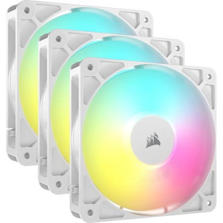 Ventilador pc corsair rs120 argb paquete de 3 co-9050185-ww blanco