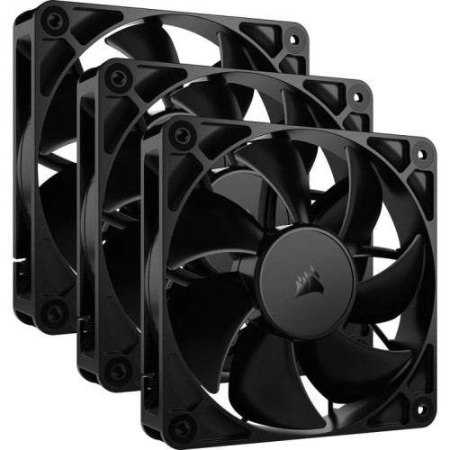 Ventilador pc corsair rs120 pwm  negro, paquete de 3 co-9050189-ww
