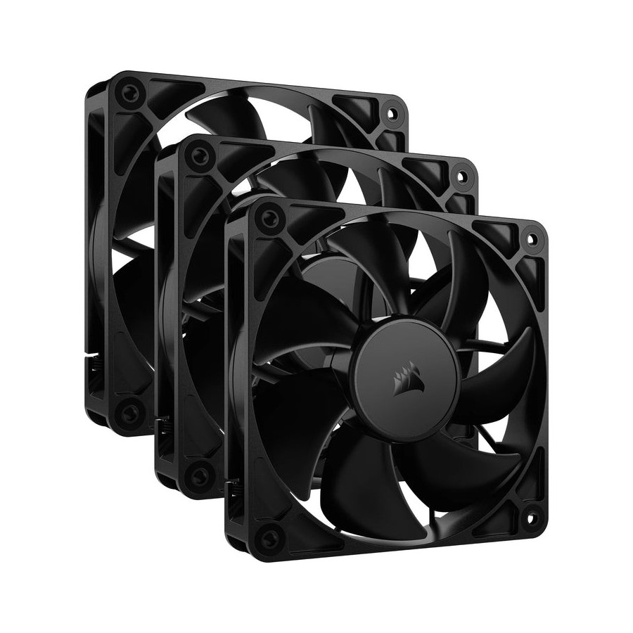 Ventilador pc corsair rs120 pwm  negro, paquete de 3 co-9050189-ww