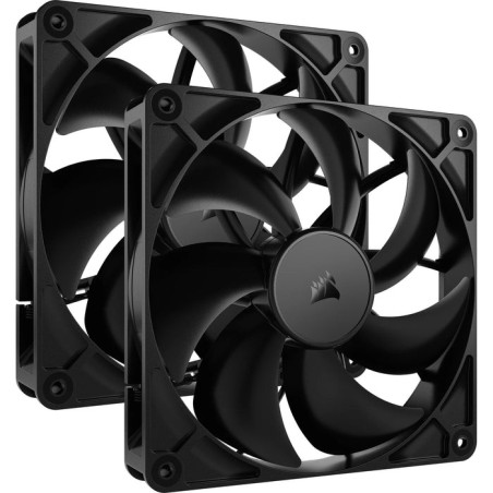 Ventilador pc corsair rs140 pwm , paquete de 2 co-9050191-ww negro