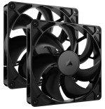 Ventilador pc corsair rs140 pwm , paquete de 2 co-9050191-ww negro