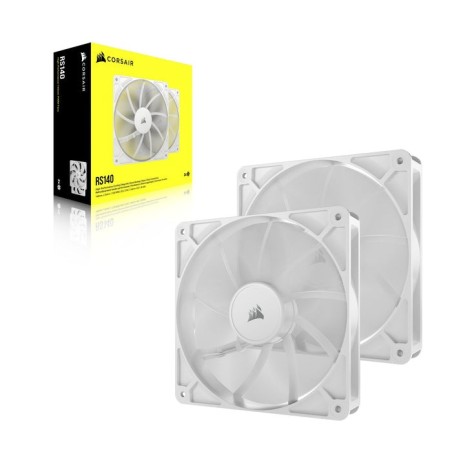 Ventilador pc  corsair rs140 pwm blanco, paquete de 2 co-9050195-ww