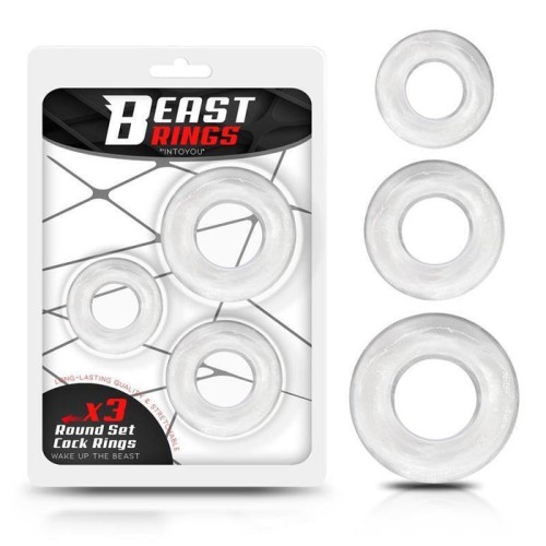 Set 3 anillo para el pene flexible transparentes