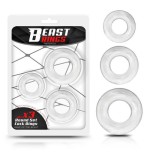 Set 3 anillo para el pene flexible transparentes