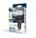 Gembird ta-uc-ac2pd65lcd-car-01 cargador de dispositivo móvil universal negro encendedor de cigarrillos carga rápida auto