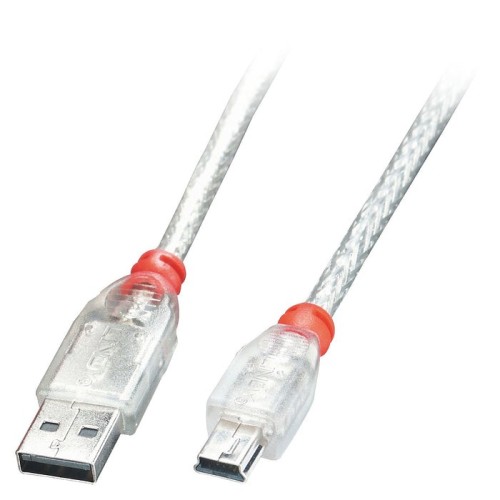Cable  lindy usb 2.0 typ a mini-b m m 0.5m