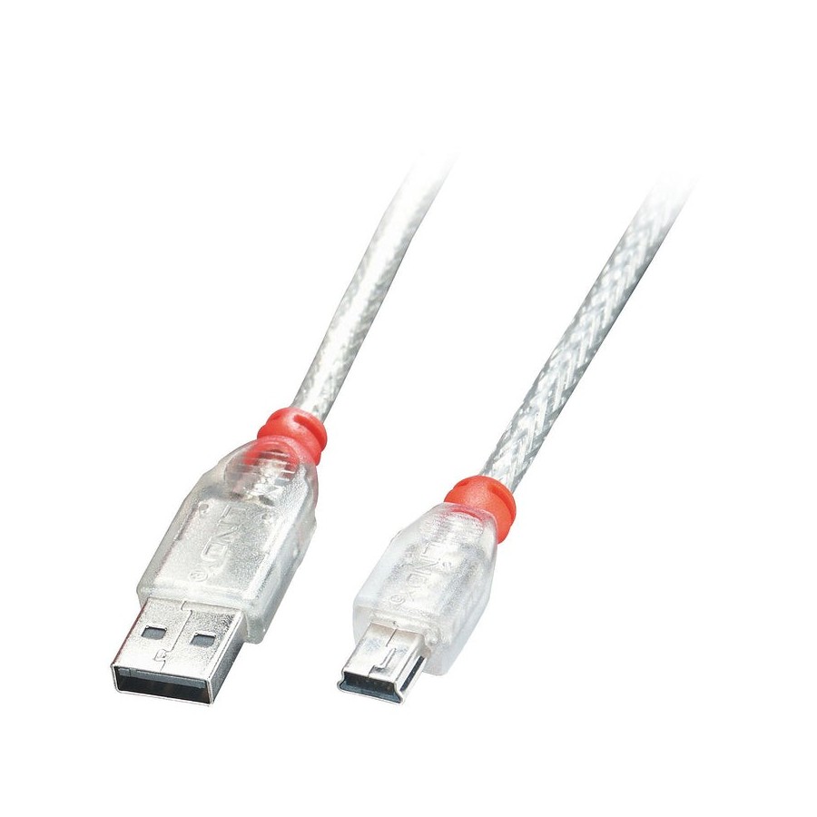 Cable  lindy usb 2.0 typ a mini-b m m 0.5m