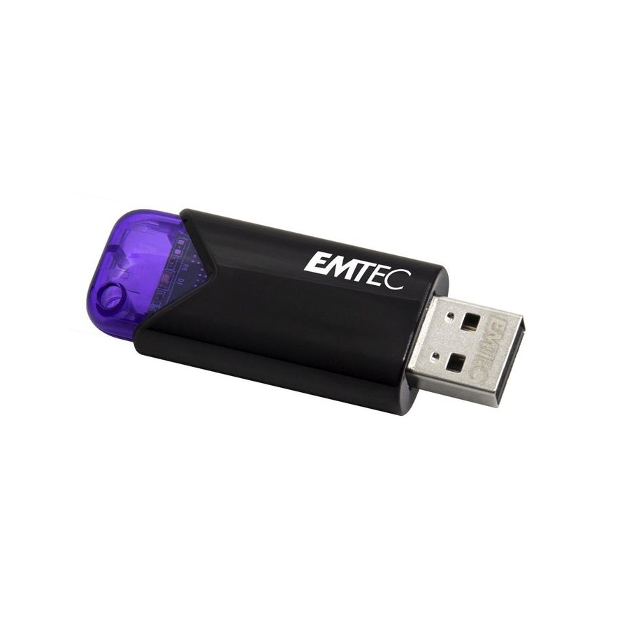 Emtec click easy unidad flash usb 128 gb usb tipo a 3.2 gen 1 (3.1 gen 1) negro, violeta