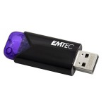 Emtec click easy unidad flash usb 128 gb usb tipo a 3.2 gen 1 (3.1 gen 1) negro, violeta