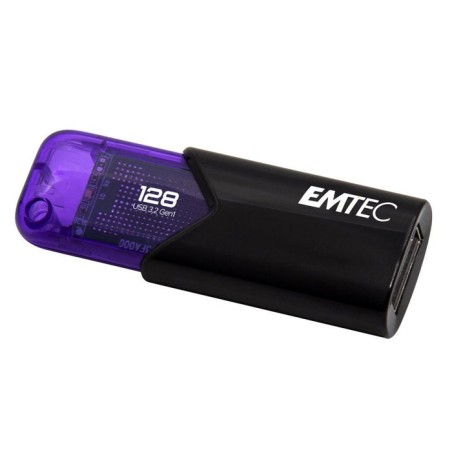 Emtec click easy unidad flash usb 128 gb usb tipo a 3.2 gen 1 (3.1 gen 1) negro, violeta