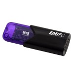 Emtec click easy unidad flash usb 128 gb usb tipo a 3.2 gen 1 (3.1 gen 1) negro, violeta