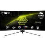 Msi mag 345cqrde, monitor gaming 86 cm 34", negro, uwqhd, va, curvo, ai-vision, panel 180hz 9s6-3dd14h-003