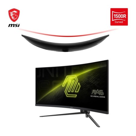Msi mag 345cqrde, monitor gaming 86 cm 34", negro, uwqhd, va, curvo, ai-vision, panel 180hz 9s6-3dd14h-003
