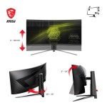 Msi mag 345cqrde, monitor gaming 86 cm 34", negro, uwqhd, va, curvo, ai-vision, panel 180hz 9s6-3dd14h-003