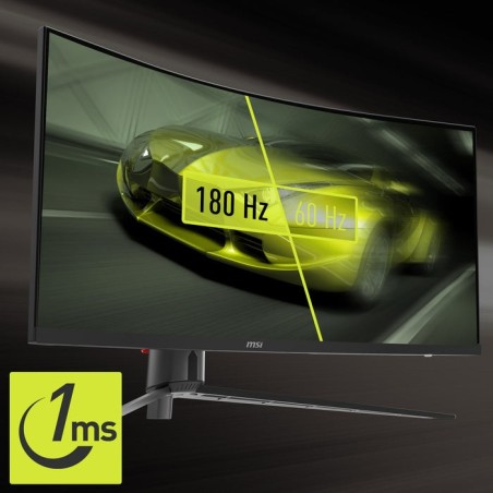 Msi mag 345cqrde, monitor gaming 86 cm 34", negro, uwqhd, va, curvo, ai-vision, panel 180hz 9s6-3dd14h-003