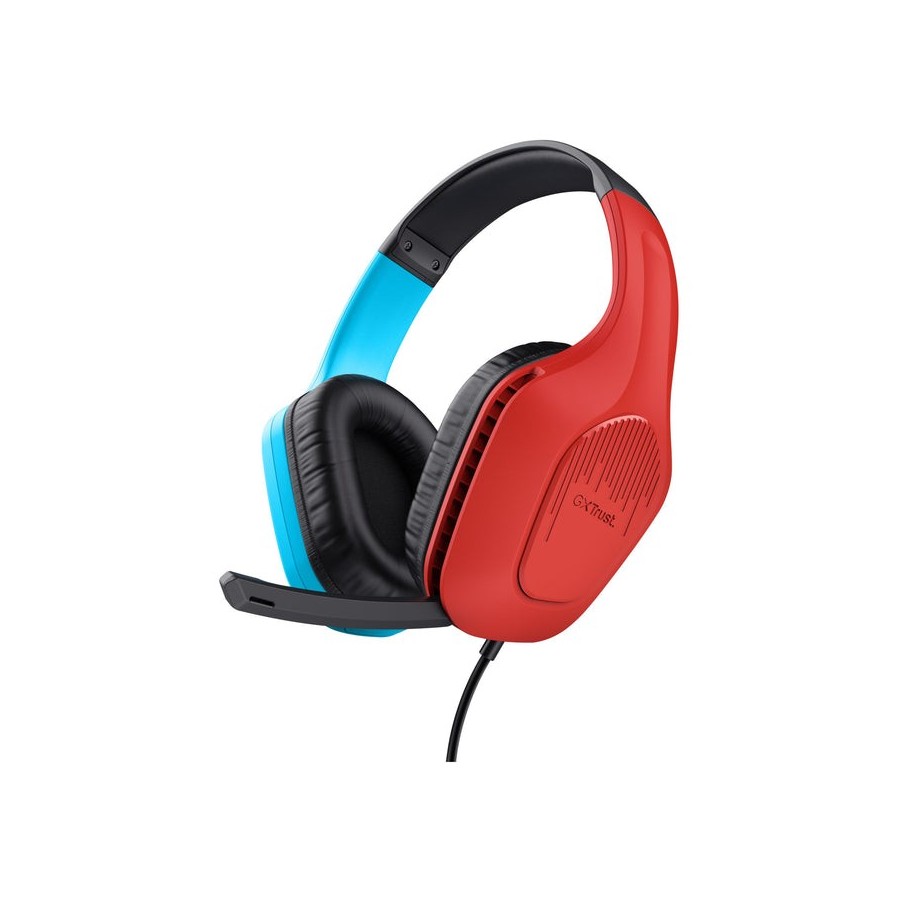 Auriculares gaming con micrófono trust gaming gxt 416s zirox jack 3.5 azules y rojos