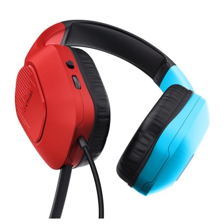 Auriculares gaming con micrófono trust gaming gxt 416s zirox jack 3.5 azules y rojos
