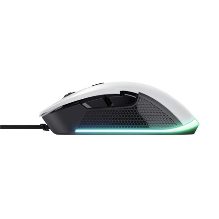 Raton gaming gxt922 ybar blanco/negro rgb trust hasta 7200ppp/ iluminación led rgb/ 6 botones programables