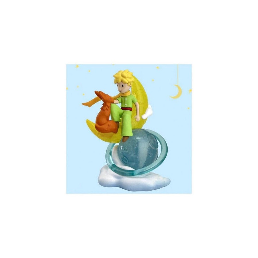 Figura   el principito y el zorro en la luna 8cm