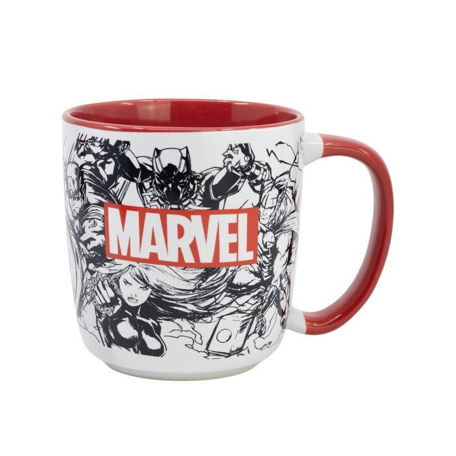 Taza cerámica élite 380ml patron marvel (en caja regalo)