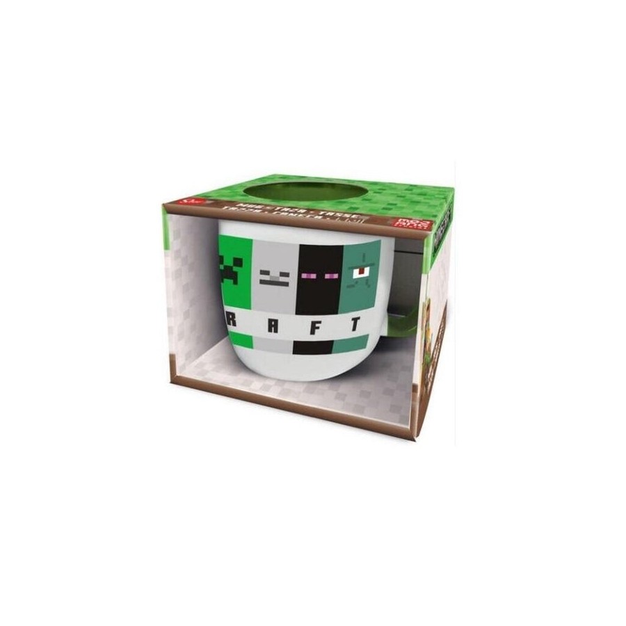 Taza cerámica élite 380ml minecraft squared (en caja regalo)