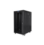 Lanberg ff01-8022-12bl free-standing rack 19" self-assembly flat pack 22u 800x1000mm negro glass door lcd