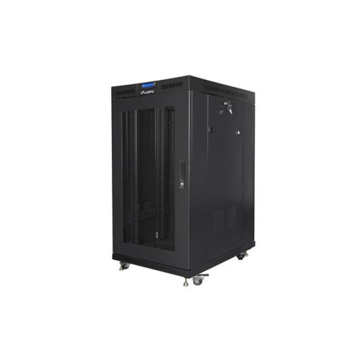 Lanberg ff01-8022-23bl free-standing rack 19" self-assembly flat pack 22u 800x1000mm negro mesh door lcd