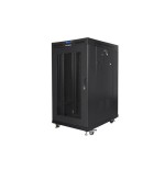 Lanberg ff01-8022-23bl free-standing rack 19" self-assembly flat pack 22u 800x1000mm negro mesh door lcd