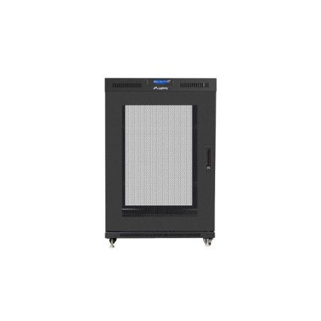 Lanberg ff01-8022-23bl free-standing rack 19" self-assembly flat pack 22u 800x1000mm negro mesh door lcd