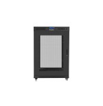 Lanberg ff01-8022-23bl free-standing rack 19" self-assembly flat pack 22u 800x1000mm negro mesh door lcd