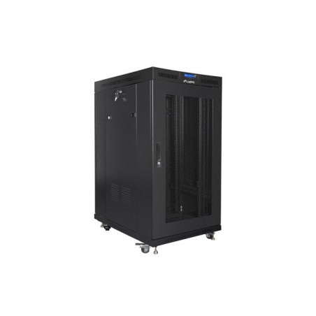 Lanberg ff01-8022-23bl free-standing rack 19" self-assembly flat pack 22u 800x1000mm negro mesh door lcd