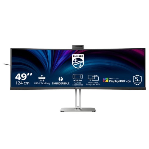 Monitor  philips 49b2u6903ch 00 48.8" 5120x1440 va curved h a 170mm superwide usb-c 75hz dp 2xhdmi usb hub speakers webcam