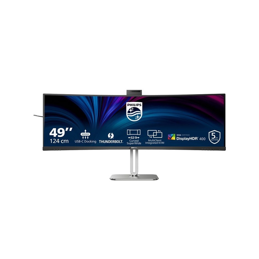 Monitor  philips 49b2u6903ch 00 48.8" 5120x1440 va curved h a 170mm superwide usb-c 75hz dp 2xhdmi usb hub speakers webcam
