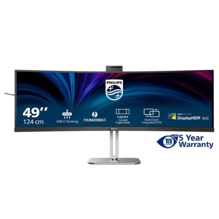 Monitor  philips 49b2u6903ch 00 48.8" 5120x1440 va curved h a 170mm superwide usb-c 75hz dp 2xhdmi usb hub speakers webcam