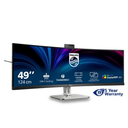 Monitor  philips 49b2u6903ch 00 48.8" 5120x1440 va curved h a 170mm superwide usb-c 75hz dp 2xhdmi usb hub speakers webcam