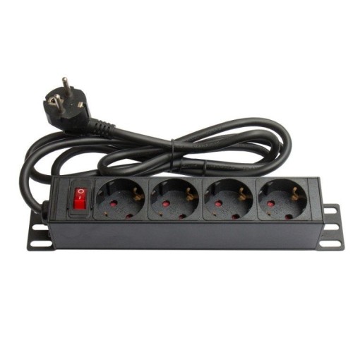 Alcasa gc-n0075 base múltiple 4 salidas ac interior negro, rojo