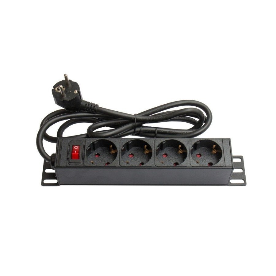 Alcasa gc-n0075 base múltiple 4 salidas ac interior negro, rojo