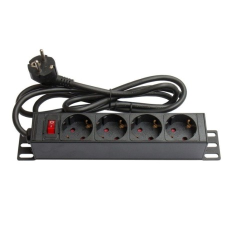 Alcasa gc-n0075 base múltiple 4 salidas ac interior negro, rojo