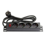 Alcasa gc-n0075 base múltiple 4 salidas ac interior negro, rojo