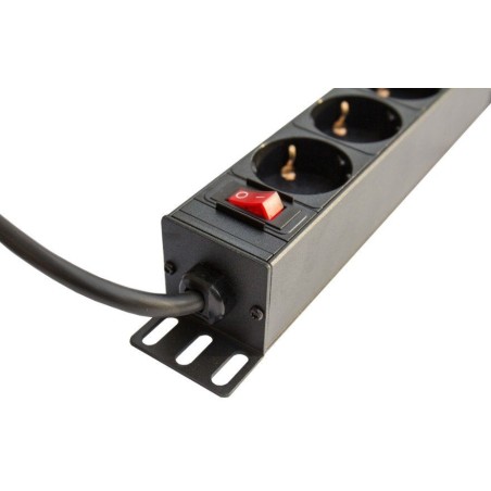 Alcasa gc-n0075 base múltiple 4 salidas ac interior negro, rojo