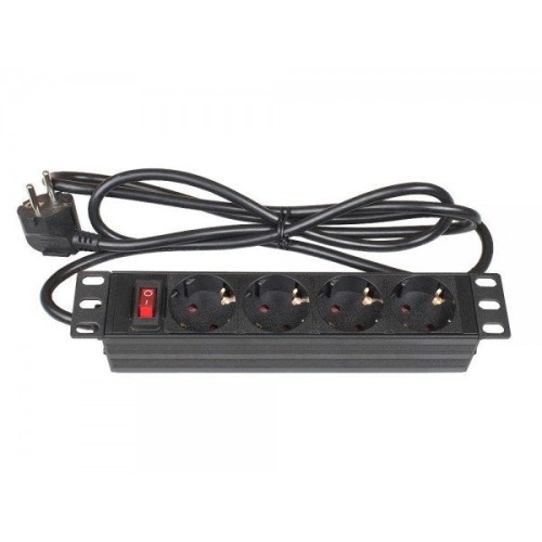 Alcasa gc-n0103 unidad de distribución de energía (pdu) 4 salidas ac 1u negro