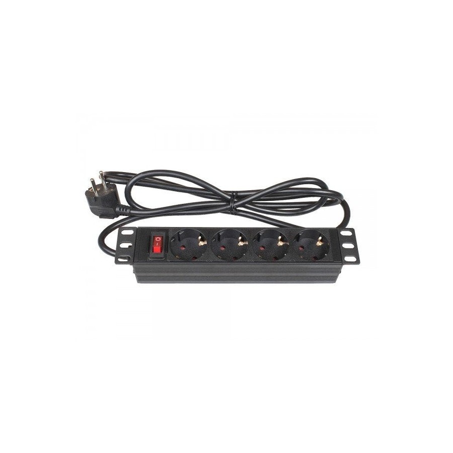Alcasa gc-n0103 unidad de distribución de energía (pdu) 4 salidas ac 1u negro