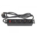 Alcasa gc-n0103 unidad de distribución de energía (pdu) 4 salidas ac 1u negro