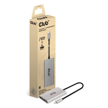 Club3d adaptador thunderbolt 3 2x dp 1.2 4k 60hz aktiv m h retail