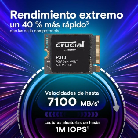 Crucial p310 ssd 2 tb interno m.2 2230 pcie 4.0 (nvme)