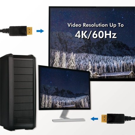 Cable logilink cd0103  displayport 5 m negro