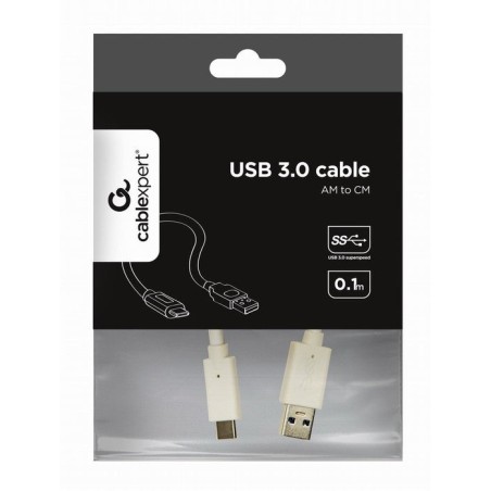 Cable usb-c to usb3 0.1m white/ccp-usb3-amcm-w-0.1m gembird